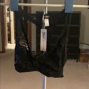Cosabella black racerback bralette.